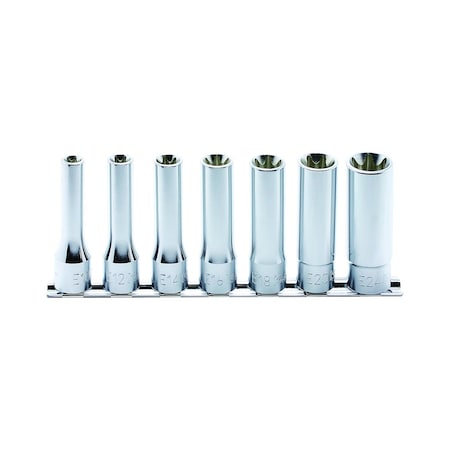 Ko-Ken Socket set TORX E10-E24 200mm 7 pieces 1/2 Sq. Drive, RS4325/7 RS4325/7